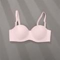Miniatyrbild 4 av 4: FINETOO Enkel Andningsbar Mode Enfärgad BH Sömlös Lätt Liten Storlek A/B Kupa Bralette Underkläder Lingerie Beige 38A/B