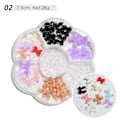 Pikkukuva 4 / 7: Kynsikoriste Kukka Rusetti Aurora Paikka Karhu Strassi Helmi Sekalaiset Kynsien Koristeelliset Timanttipaljetit New 7-grid mixed decorations 04