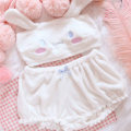 Miniatyrbilde 4 av 4: Dame Mote Sexy Komfortabelt Undertøysett Trykk Spaghettistropp Topp Samle Midje Snøring Bukser Søte Pyjamas Todelt Sett White S