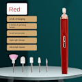 Miniatyrbillede 4 af 6: Lille værktøj neglepoleringsmaskine neglelakfjerner til negleskønhedssalon fem-i-en negleklipper manicureudstyr Ruby Red Ordinary five-head