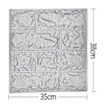 Pikkukuva 3 / 5: 3D Kolmiulotteinen 10/20 Kappaleen Tiilikuvioinen Seinätarra Itseliimautuva Vaahtomuovitaustakuva Hopeanharmaa 10 KPL Silver Grey 10PCS
