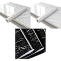 Pikkukuva 5 / 5: Harmaa/Valkoinen/Musta Kiiltävä Marmoripaperi Graniitti Vedenpitävä Tapetti Kuori ja Kiinnitä Tapetti valkoinen 60*300 white 60*300