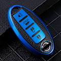 Pikkukuva 1 / 7: 4 napin auton avaimen kotelo Nissan Leaf Micra Qashqai J11 J10 X Trail T32 Versa Note Patrol avaimenperäkotelon lisävarusteille Blue