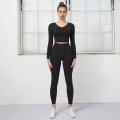 Pikkukuva 10 / 11: Joogahousut Push Up Leggingsit Naiset Kuntosali Urheilu Fitness Jooga Leggingsit Red XL