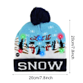 Miniatyrbillede 3 af 11: LED Julehue Sweater Strikket Hue Julelys Strikket Hue Julegave til Børn Julepynt K