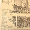 Pikkukuva 3 / 5: Suuri merenkulun aikakausi, muinaisen sotalaivan suunnittelupiirustukset, vintage-julisteet, voimapaperijulisteet, seinätarrat, seinämaalauskoriste Default Title