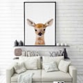 Miniatyrbild 3 av 4: Wekity Hjort Väggkonst Canvas Tryck Affisch, Enkel Modefotografi Konst Dekor för Hem Vardagsrum Sovrum Kontor och Barnrum (Set med 2 Oramade)