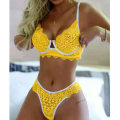 Miniatyrbilde 3 av 5: Dame Sexy Blonde Trådløs Sløyfe BH String Undertøy Pyjamas Sett Red M