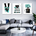 Miniatyrbillede 1 af 5: Wekity Kvinde Kærlighed 2 Vægkunst Lærredsprint Plakat, Simpel Mode Akvarel Kunst Maleri Dekoration til Hjemmet Stue Soveværelse Kontor og Børneværelse