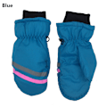 Miniatyrbilde 11 av 11: Termiske skihansker barn vinter fleece vanntett varm snowboard snøhansker 3 fingre for ski kjøring Style1-red
