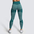 Miniatyrbild 3 av 11: Europeiska och amerikanska sömlösa höftlyftande fukttransporterande yogabyxor sportkläder fitnessbyxor höftvisande tights för kvinnor 9154AB pants-dark sky blue L