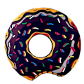 Pikkukuva 1 / 11: Rantapyyhe Donitsi Pyöreä Piknik-matto Muodikas Pizza Hampurilainen Hedelmä 150*150cm Mikrokuitu Seinävaate Kylpypyyhe Coffee Doughnuts