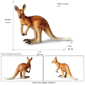 Miniatyrbilde 4 av 11: Kenguru Modellsett Barnas Simuleringsdyremodell Bursdagskakedekorasjon Kangaroo model three sets [0.096KG]]