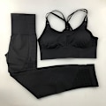 Miniatyrbild 4 av 9: Yoga Set Dam Träningskläder Sportkläder Leggings Vadderad Push-up BH red M