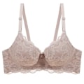 Miniatyrbild 4 av 4: Sexig Spets Push Up BH Dam Plus Size BC Kupa Stor Damunderkläder Bralette Blomma Ren Mässingsbroderi Underkläder Pink 38C