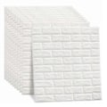 Miniatyrbillede 1 af 5: 3D Tapet Selvklæbende Vandtæt Kan Klippes Lugtfri Imitation Murstensvægpanel Gave til G Kompatibel Stue Soveværelse Hvid 10 stk