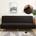 Miniatyrbild 8 av 11: 15 Färger Polar Fleece Sofföverdrag för Bäddsoffa Utan Armstöd Vikbar Bänk Överdrag Sofföverdrag X/Z/D Storlek För Hem Hotell Cyan Z  160-190cm