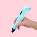 Miniatyrbillede 2 af 8: 3D Pen 3D DIY Tegne Pen Med LCD Skærm Kompatibel PLA Filament Legetøj Sikker 3D Pen til Børn Julefødselsdagsgave Blue