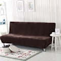 Miniatyrbild 5 av 11: Universal Storlek Plysch Sofföverdrag Bäddsoffa Ärmlös Fällbar Sits Överdrag Stretch Överdrag Billigt Soffskydd Elastiskt Överdrag Dark Grey L Size
