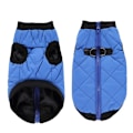 Miniatyrbillede 1 af 8: Vinter Kæledyrstøj Varm Jakke Frakke Med Lynlås Hundetøj Fritidstøj Til Chihuahua Fransk Bulldog Outfits Blue M