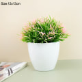 Miniatyrbilde 8 av 11: Kunstige planter i potte Grønn Bonsai Lite tre Gressplanter Potte Ornament Falske blomster for hjem hage dekorasjon Bryllupsfest A