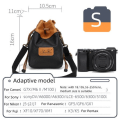 Miniatyrbild 1 av 11: Linsskyddsfotograferingsväska innerficka vattentät mikro enkel kamera förvaringsväska kameraryggsäck förinstax mini 11 Small black 1