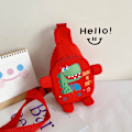 Miniatyrbild 6 av 10: Söt Barnväska Tecknad Dinosaurie Barnväskor Förskola Utomhus Reseryggsäck för Pojkar Flickor Axelväska Crossbody Black