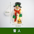 Miniatyrbillede 1 af 11: Sugekop Vindue Hængelampe Juledekoration Butiksstemning Scene Layout Ferie Dekorativ Lampe No. 2: Snowman