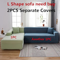 Miniatyrbild 2 av 11: Enfärgade hörnsofföverdrag för vardagsrum, elastiska Spandex sofföverdrag, stretchiga överdrag, L-formad soffa, behöver köpa 2 st sofföverdrag 1 1pc  1-Seat 90-140cm