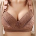 Miniatyrbilde 5 av 5: Push Up BH for Kvinner Sexy Undertøy Blonde Blomsterbroderi BH Trådløs Bralette Soutien Gorge Blue 38/85C