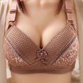 Pikkukuva 6 / 6: Push Up Rintaliivit Naisille Seksikkäät Alusvaatteet Pitsi Kukkakirjailu Rintaliivit Saumattomat Langattomat Bralette Soutien Gorge Black 38/85C