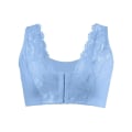 Miniatyrbilde 1 av 3: Dame Undertøy Pluss Størrelse Sexy Push Up BH-er Trådløs Frontlukking BH Dyp V Blonde BH Topper Sexy Undertøy Femme Tynn Cup Blue 6XL