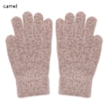 Miniatyrbillede 1 af 11: 2023 Elastiske Handsker med Fuld Finger Varme Tykke Cykelkørsel Mode Kvinder Mænd Vinter Varme Strikkede Uldne Udendørs Handsker Camel One Size