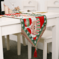 Miniatyrbilde 1 av 10: Nye Juledekorasjonsartikler Strikket Stoff Bordløper Kreativ Juleduk Spiseborddekorasjon Hjemmepynt Knitted fabric table runner elderly