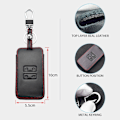 Miniatyrbillede 3 af 6: Læder Bil Nøgle Cover Til Renault Captur Koleos Kadjar Arkana Megane Dacia Duster Sandero Stepway Smart Fjernbetjening Nøgle Etui with Red Line