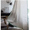 Miniatyrbild 6 av 8: Boho Geometrisk Bohemisk Gardin För Sovrum Vardagsrum Bomull Linne Tryckta Dekorativa Gardiner med Tofs Heminredning E0014 W150XH160