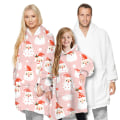 Miniatyrbillede 1 af 5: Julepyjamas Matchende Familie Pyjamas Vinter Tæppe Natkjole Langærmet Cashmere Hættetrøje Tovejs Brug BWQG-TWQG039 Children's style-average size