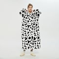 Pikkukuva 3 / 11: Hupullinen Lazy Blanket -villapaita, kaksikerroksinen peittopusero naisille, suojaa kylmältä syksyllä ja talvella, lämpöpyjama Leopard print-Long