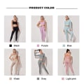 Miniatyrbild 4 av 11: Yoga Set Träningskläder Yoga Leggings och BH för Kvinnor bra pants pink3 S