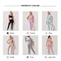 Pikkukuva 4 / 11: Jooga-asu Fitness Joogasetti Treenausvaatteet Leggingsit Rintaliivit Naisille top pants khaki M
