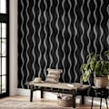 Miniatyrbillede 3 af 4: Arthouse Ribbon Geo Sort Tapet