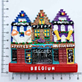 Pikkukuva 11 / 11: Belgia Gent Maamerkki Rakennus jääkaappimagneetit Turismimatkamuisto Maalatut magneettiset jääkaappitarrat Kokoelma Koristelu Gent