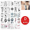 Miniatyrbilde 11 av 11: Midlertidige tatoveringsklistremerker for jenter, vanntette, langvarige, falske tatoveringsklistremerker, lyse, søte tatoveringer på kropp, ansikt, barn B 30pcs