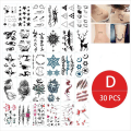 Miniatyrbilde 11 av 11: Midlertidige tatoveringsklistremerker for jenter, vanntette, langvarige, falske tatoveringsklistremerker, lyse, søte tatoveringer på kropp, ansikt, barn C 30pcs