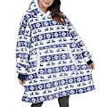 Miniatyrbillede 3 af 11: Oversized Hoodie Tæppe Gaver til Kvinder UK Voksne Mænd Børn Piger Bærbar Komfortabel Fleece Hoodie Kåbe Som Fødselsdagsgaver til Mødre Venner Wine Red-adults