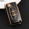 Pikkukuva 1 / 11: Uusi TPU-auton avaimenperäkotelon suojus Peugeot 107 206 207 307 308 406 -malleille Citroen Xsara Picasso C2 C3 C4 C5 C6 C8 -malleille, laukku 3 button Black
