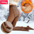 Miniatyrbild 11 av 11: Vinter Varma Isolerade Tights Dam Leggings Elastiska Tjocka Fleece Tights Hög Midja Termiska Leggings Tights Hud-Transparent style 9-80g One Size