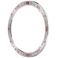 Miniatyrbillede 5 af 5: Til Garmin Fenix 8 Solar 51mm Rustfrit Stål Bezel Ridsefast Beskyttelsesring - Sort+Rød Silver+Red