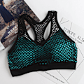 Miniatyrbillede 3 af 5: Yoga BH Mesh Sports BH Udhulet Polstret Løbevest Kvinder Red Free Size