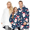Pikkukuva 1 / 5: Joulu Pyjamat Yhteensopivat Perhe Pyjamat Talvi Peitto Yöpaita Pitkähihainen Kashmir Huppari Kaksisuuntainen Käyttö BWQG-TWQG035 Children's style-average size